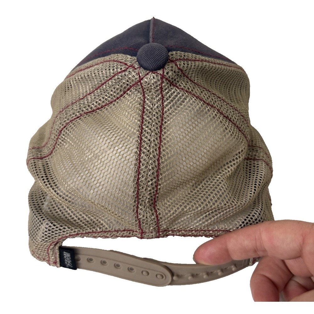 Goorin Bros The Farm Trucker Freedom Bald Eagle Snapback Navy Red Mesh Hat Cap - Picture 4 of 8
